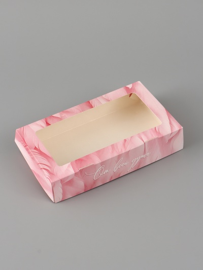 Коробка подарочная с окном «Мечтай», 20×12×4 см, самосборная