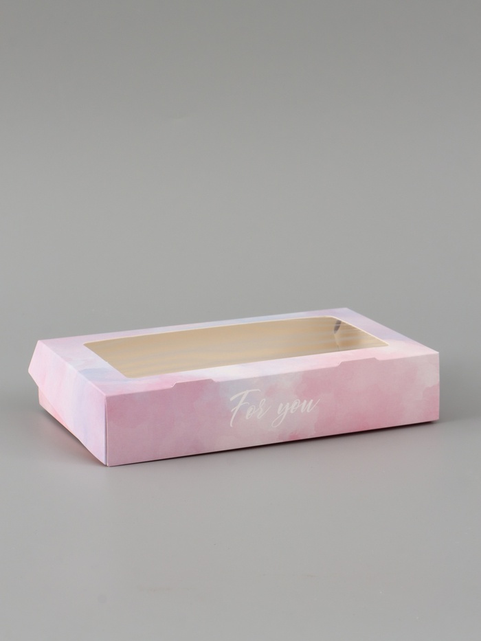 Коробка подарочная с окном «Для тебя», 20×12×4 см, самосборная