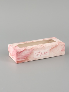 Коробка подарочная с окном «Для тебя», 17×7×4 см, самосборная