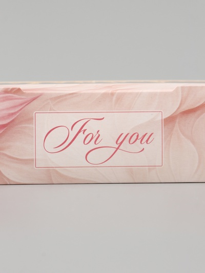 Коробка подарочная с окном «Для тебя», 17×7×4 см, самосборная