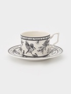 Чайная пара «Птичка», 2 предмета: чашка 250 мл, блюдце, фарфор, белая - Фото 1