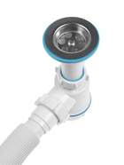 Сифон для мойки ZEIN, 1 1/2’’, с гибкой трубой 40×50 мм, литой выпуск - Фото 3