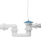 Сифон для ванны ZEIN, 1 1/2’’, с гофротрубой 40×50 мм, литой выпуск, с пробкой - Фото 2