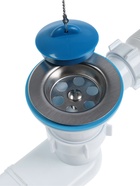 Сифон для ванны ZEIN, 1 1/2’’, с гофротрубой 40×50 мм, литой выпуск, с пробкой - Фото 4