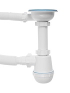 Сифон для мойки ZEIN, 3 1/2’’*40 мм, прямоугольный перелив, с гофротрубой 40/50 мм - Фото 2