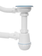 Сифон для мойки ZEIN, 3 1/2’’*40 мм, круглый перелив, с гофротрубой 40/50 мм - Фото 2