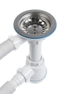 Сифон для мойки ZEIN, 3 1/2’’*40 мм, круглый перелив, с гофротрубой 40/50 мм - Фото 3