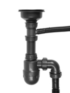 Сифон для мойки ZEIN, 3 1/2’’*40 мм, прямоугольный перелив, с гофротрубой 40/50 мм, серый - Фото 2