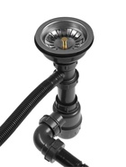 Сифон для мойки ZEIN, 3 1/2’’*40 мм, прямоугольный перелив, с гофротрубой 40/50 мм, серый - Фото 3