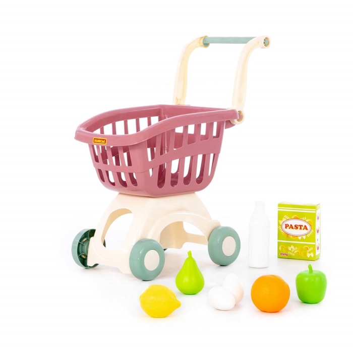 Тележка для маркета «Мини» с набором продуктов, 8 предметов - Фото 1