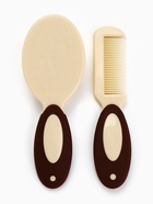 Расчёски для волос детские, массажная щётка, гребень, набор 2 шт. бежевый/коричневый, Mum&Baby - Фото 4