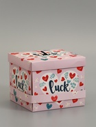 Коробка-сюрприз подарочная «Бабочки. Удачи» с вылетающими бабочками, розовая, 14.5×14.5×12.7 см - Фото 2