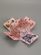 Коробка-сюрприз подарочная «Бабочки. Удачи» с вылетающими бабочками, розовая, 14.5×14.5×12.7 см - Фото 5