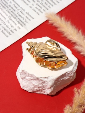 Крабик для волос «Лейла море» раковина витая, 7 см, золотистый  (артикул 10959979)  большой выбор товаров оптом и в розницу по низким ценам с доставкой