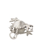 Крабик для волос «Лейла море» морские звезды ракушка, 7 см, серебристый  (артикул 10959982)  большой выбор товаров оптом и в розницу по низким ценам с доставкой