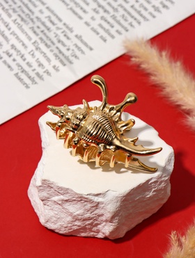 Крабик для волос «Лейла море галант» раковина, 7.5 см, золотистый