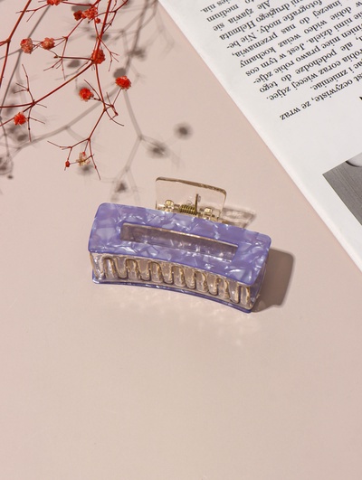 Крабик для волос «Кимберли» прямой, 8×4 см, МИКС