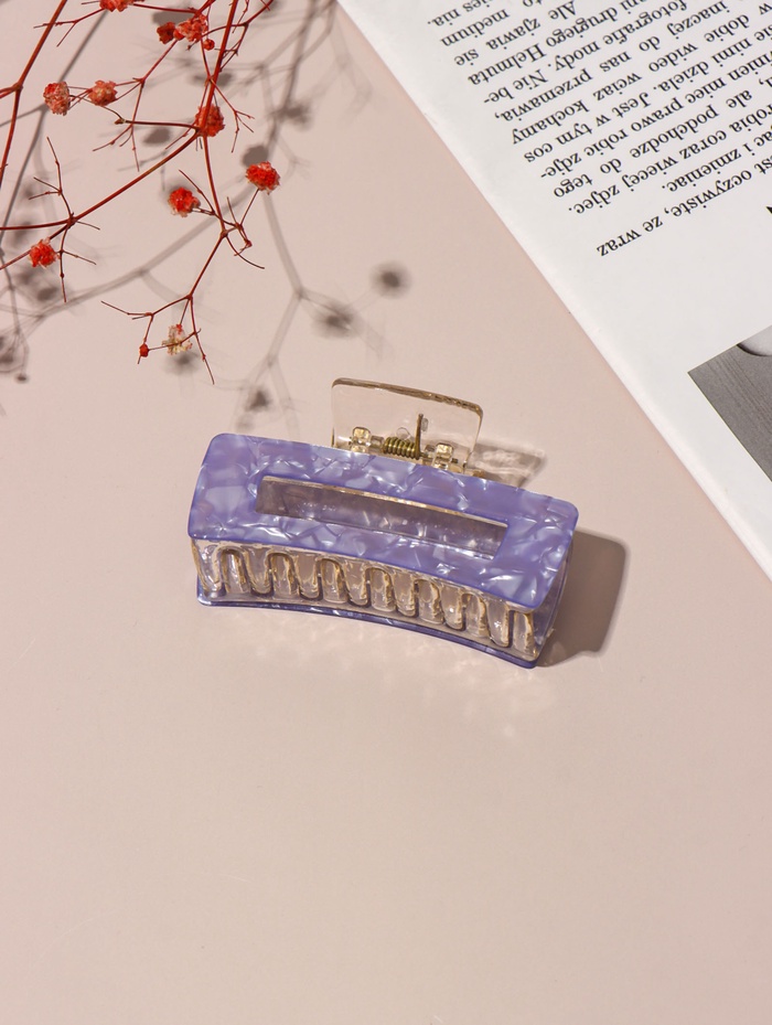 Крабик для волос «Кимберли» прямой, 8×4 см, МИКС - Фото 1