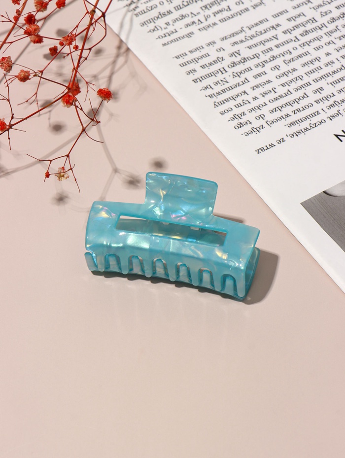 Крабик для волос «Линда» прямой перламутр, 8×4 см, МИКС - Фото 1