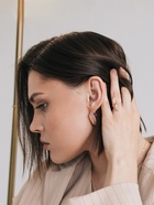 Гарнитур 3 предмета: серьги, кулон, кольцо безразмерное «Эдель» эллипс резной, цвет золото, 45 см - Фото 8