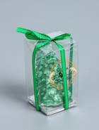 УЦЕНКА Свеча новогодняя «Ёлка» 10×5 см, зелёный металлик - Фото 2