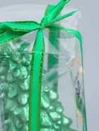 УЦЕНКА Свеча новогодняя «Ёлка» 10×5 см, зелёный металлик - Фото 4