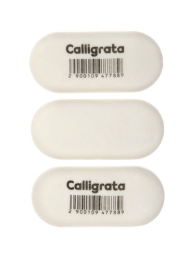 Набор ластиков, 3 штуки, белые