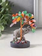 Денежное дерево декоративное «Сувенир бонсай. Слон у дерева», 18 камней, 5.8×5.8×10.5 см  (артикул 10961717)  большой выбор товаров оптом и в розницу по низким ценам с доставкой