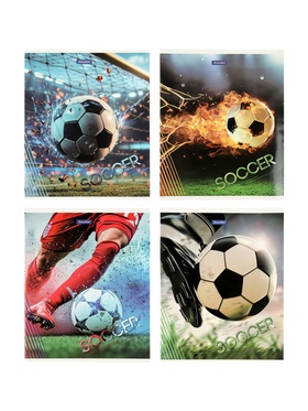 Комплект 12 тетрадей «Футбол», 48 листов в клетку, 60 г 10968142