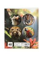 Комплект 12 тетрадей «Животные», 48 листов в клетку, 60 г  (артикул 10968144)  большой выбор товаров оптом и в розницу по низким ценам с доставкой