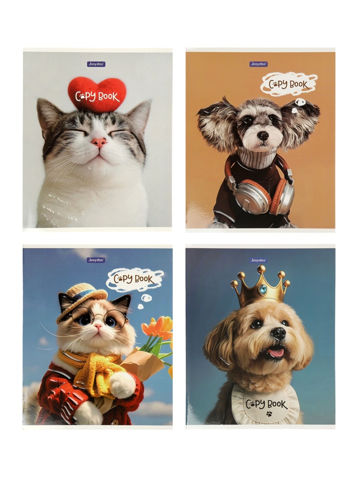 Комплект 12 тетрадей «Зверушки», 48 листов в клетку, 60 г