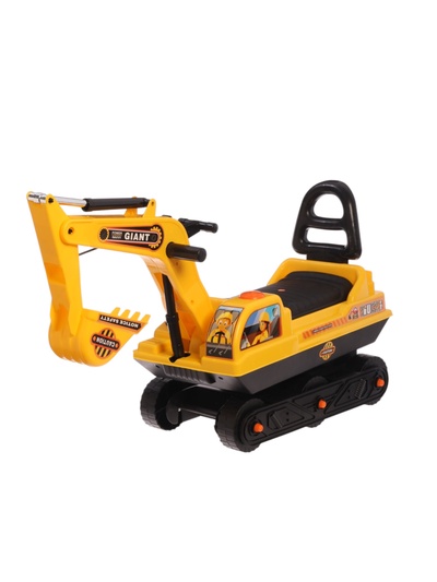 УЦЕНКА Толокар «Экскаватор», подвижный ковш, цвет желтый