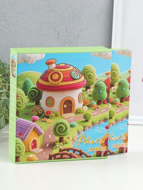 Фотоальбом на 100 фото 13×18 см «Вязаный домик», в коробке, 5×18×20.5 см  (артикул 10962689)  большой выбор товаров оптом и в розницу по низким ценам с доставкой