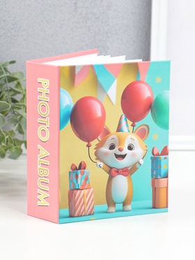 Фотоальбом на 100 фото 10×15 см «Лисёнок и шарики», 4.5×12.5×16.5 см