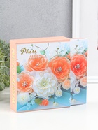 Фотоальбом на 40 фото 10×15 см «Букет с хризантемами», в коробке, 4.5×14×17 см - Фото 1