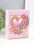 Фотоальбом на 40 фото 10×15 см «Розовое сердце в цветах», в коробке, 4.5×14×17 см - Фото 6