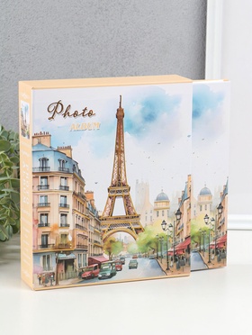 Фотоальбом на 80 фото 10×15 см «Улочка у Эйфелевой башни», в коробке, 5×19×22.8 см