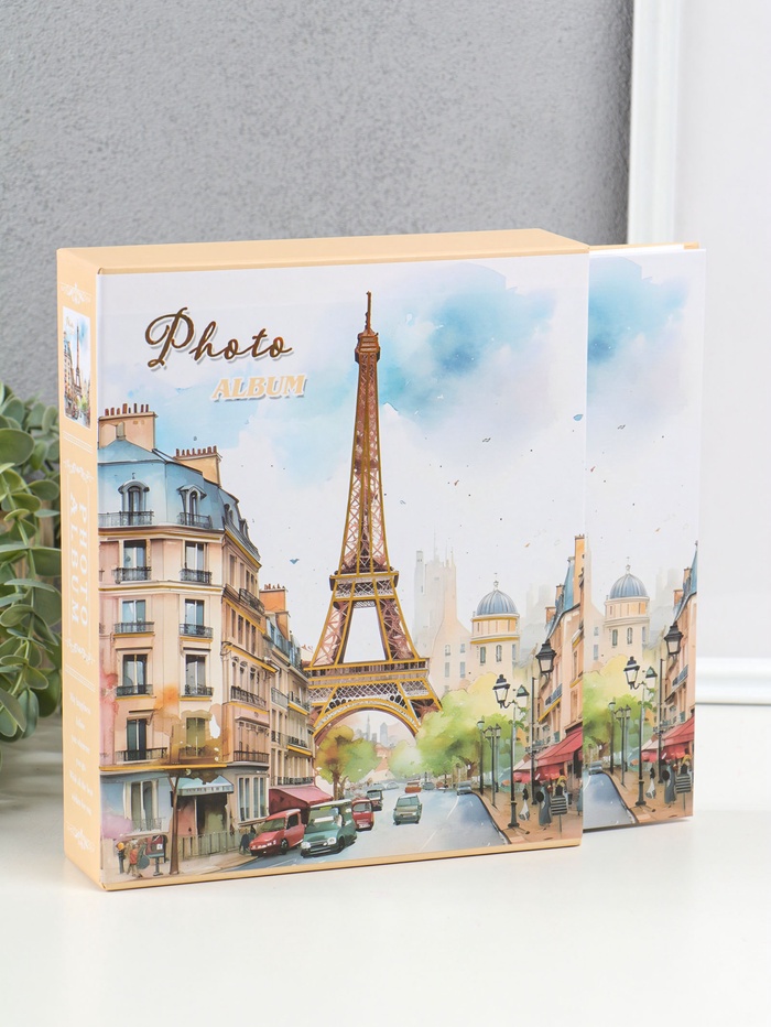 Фотоальбом на 80 фото 10×15 см «Улочка у Эйфелевой башни», в коробке, 5×19×22.8 см - Фото 1