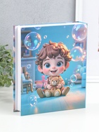 Фотоальбом на 80 фото 10×15 см «Мальчик в клетчатой рубашке с мишкой», в коробке, 5×19×22.8 см - Фото 3