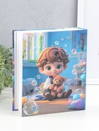 Фотоальбом на 80 фото 10×15 см «Мальчик с мишкой и пузырьки», в коробке, 5×19×22.8 см - Фото 3