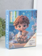 Фотоальбом на 80 фото 10×15 см «Мальчик с мишкой и пузырьки», в коробке, 5×19×22.8 см - Фото 6