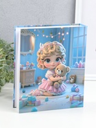 Фотоальбом на 80 фото 10×15 см «Малышка в розовом платье, с мишкой», в коробке, 5×19×22.8 см  (артикул 10962721)  большой выбор товаров оптом и в розницу по низким ценам с доставкой