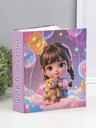 Фотоальбом на 80 фото 10×15 см «Малышка с косичками, с мишкой», в коробке, 5×19×22.8 см - Фото 2