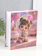 Фотоальбом на 80 фото 10×15 см «Малышка в розовой комнате, с мишкой», в коробке, 5×19×22.8 см  (артикул 10962723)  большой выбор товаров оптом и в розницу по низким ценам с доставкой