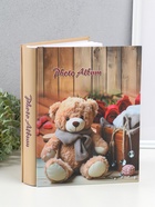 Фотоальбом на 200 фото 13×18 см «Медведь в шарфе, красные розы», в коробке, 5.5×23.5×29.5 см - Фото 2