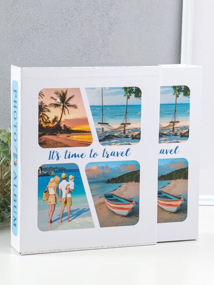 Фотоальбом на 200 фото 13×18 см «Семейный отдых на море», в коробке, 5.5×23.5×29.5 см