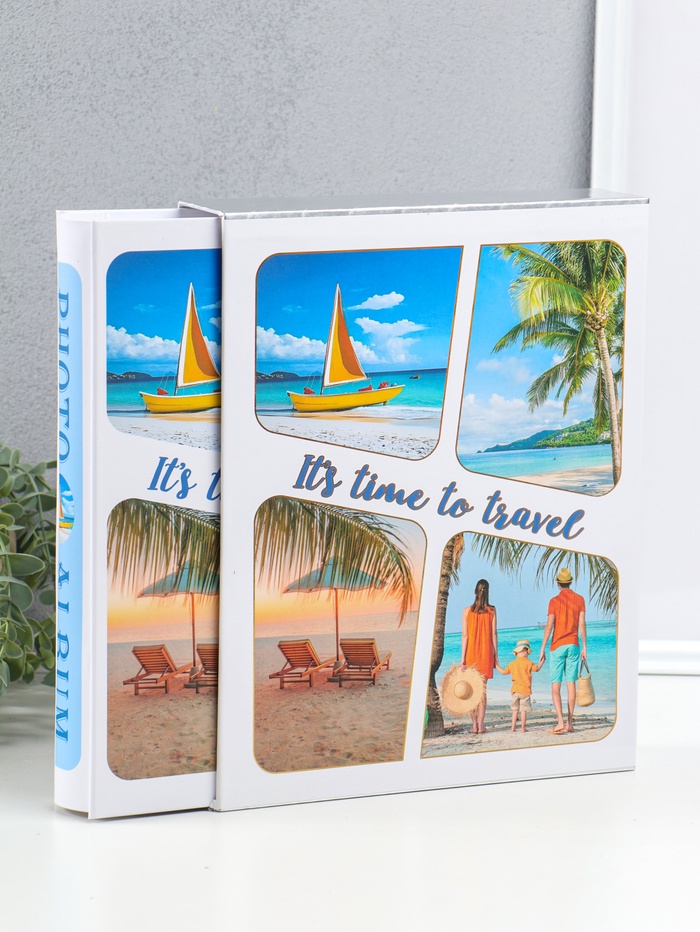 Фотоальбом на 200 фото 13×18 см «Семейный отдых на пляже», в коробке, 5.5×23.5×29.5 см