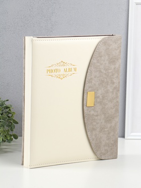 Фотоальбом на 400 фото 10×15 см «Стиль» кожзам, бело-серый, 5×28×34 см  (артикул 10962742)  большой выбор товаров оптом и в розницу по низким ценам с доставкой