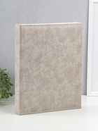 Фотоальбом на 400 фото 10×15 см «Стиль» кожзам, бело-серый, 5×28×34 см - Фото 2