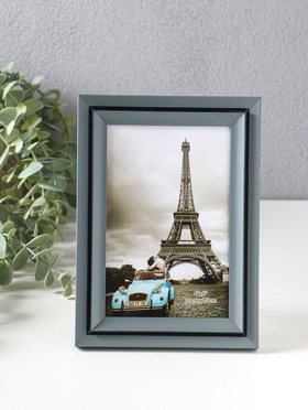 Фоторамка для фото 10×15 см «Остин», пластик, серый графит, 18.5×13.5×1.5 см